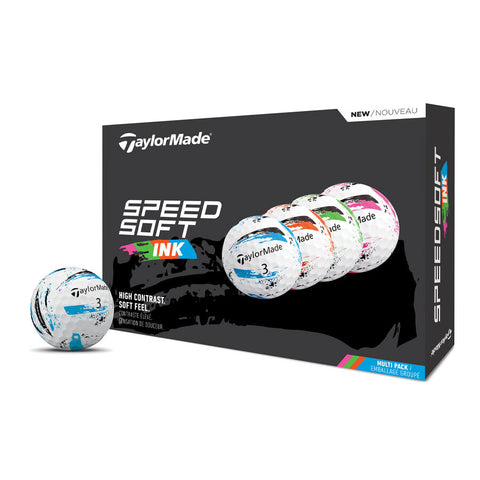Balles de golf Taylormade SPEED SOFT INK Multi Pack